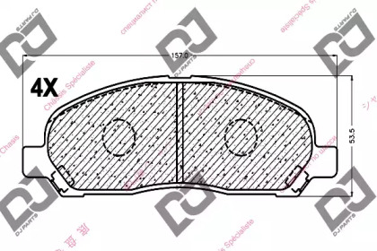 Комплект тормозных колодок DJ PARTS BP1059